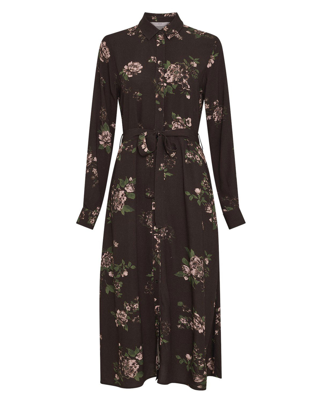 Rausirene Shirt Dress Aop Brun