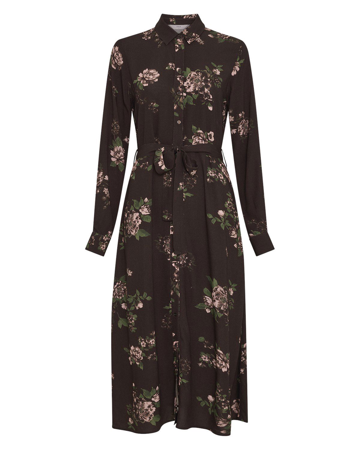 Rausirene Shirt Dress Aop Brun