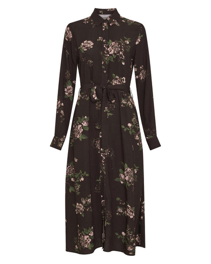 Rausirene Shirt Dress Aop Brun