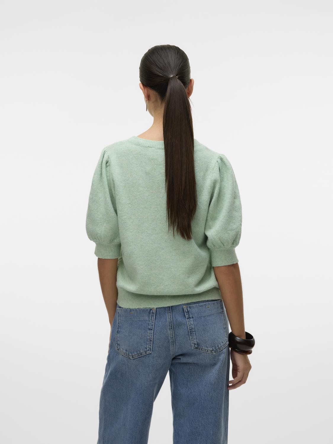 Vmdoffy 2/4 O-Neck Pullover Ga Noos Grønn