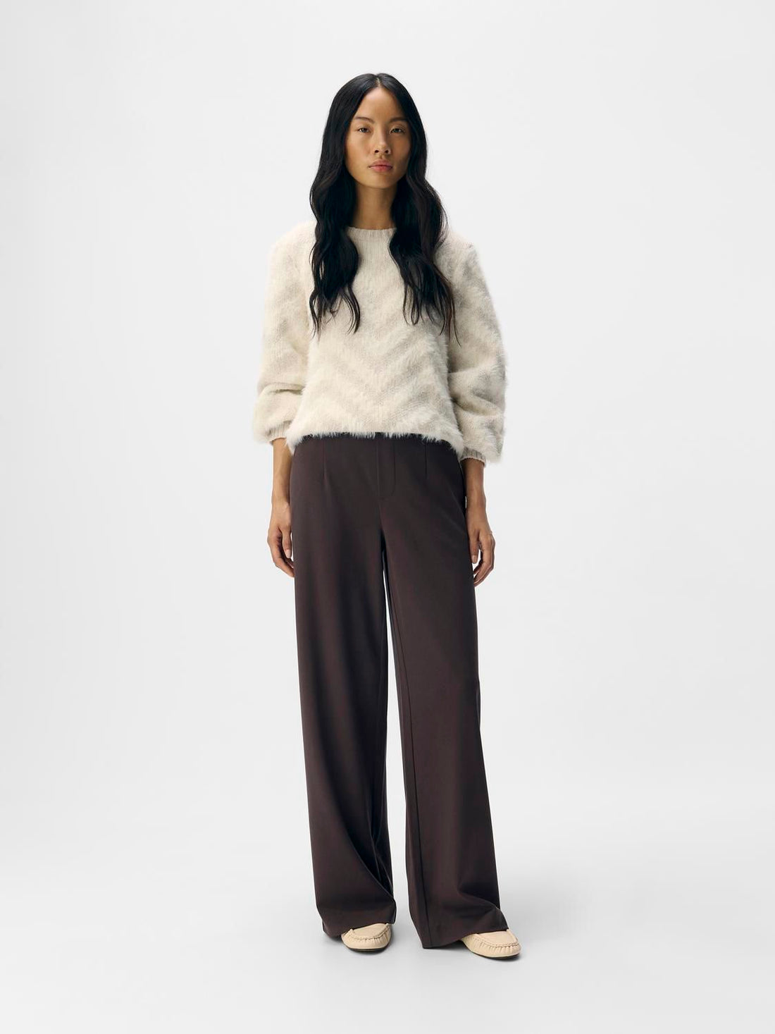 Objlisa Wide Pant Noos Brun