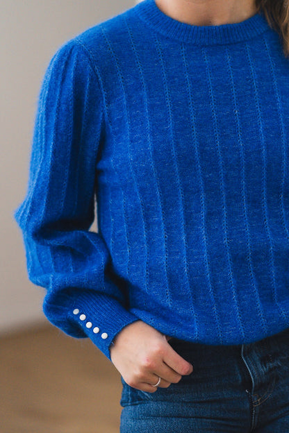 Rausamalie Puff Pullover Blå