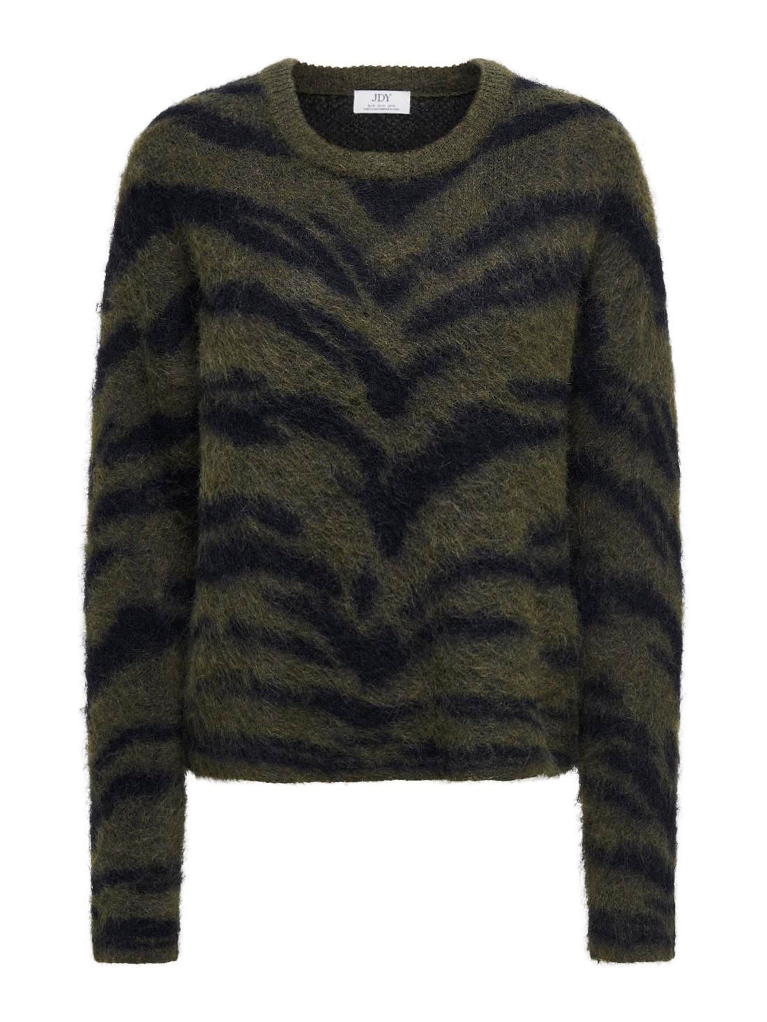 Jdycecilie L/s On Animal Pullover Knt Brun