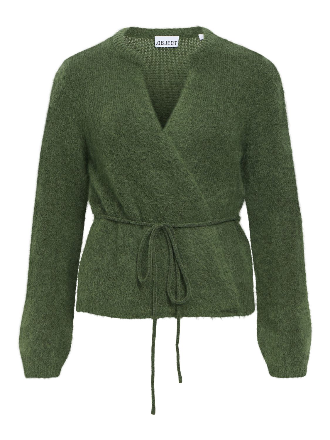 Objnete L/s Re Tie Cardigan Noos Grønn
