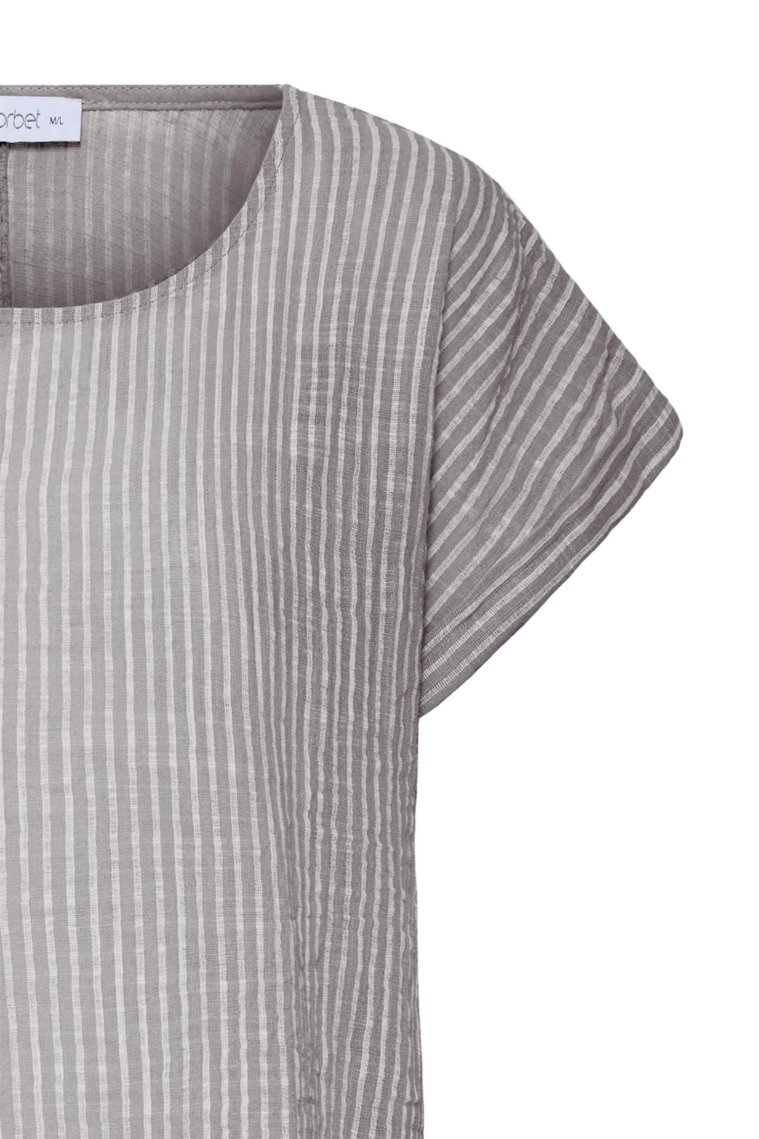 Sbxalexa Ss Stripe Tee Grå