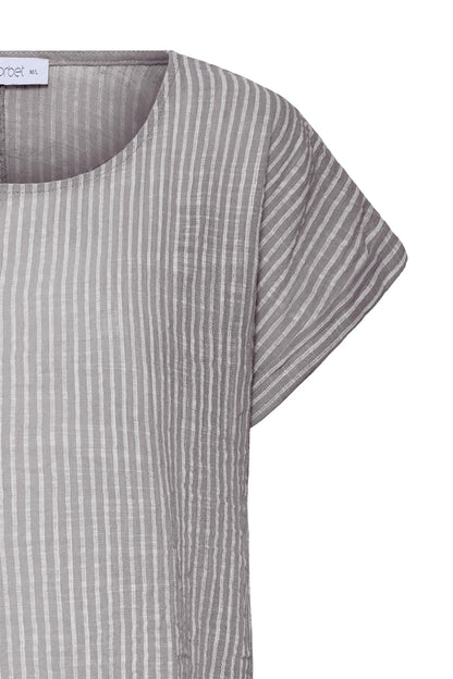 Sbxalexa Ss Stripe Tee Grå