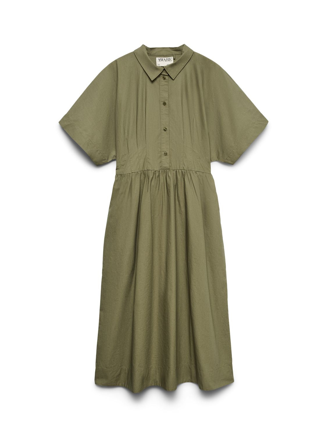 Awbarbara Ss Calf Dress Grønn