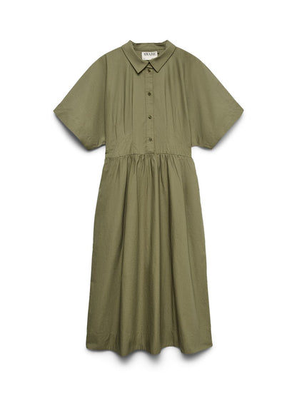 Awbarbara Ss Calf Dress Grønn