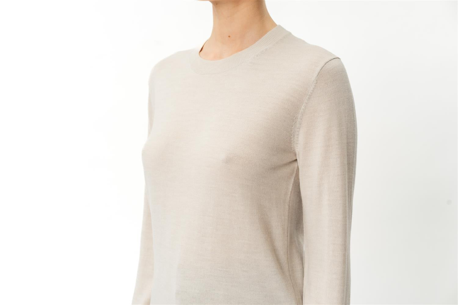 Merino Wool Crewneck Cream