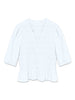 Vmemery 2/4 V-Neck Smock Top Wvn Ret Hvit
