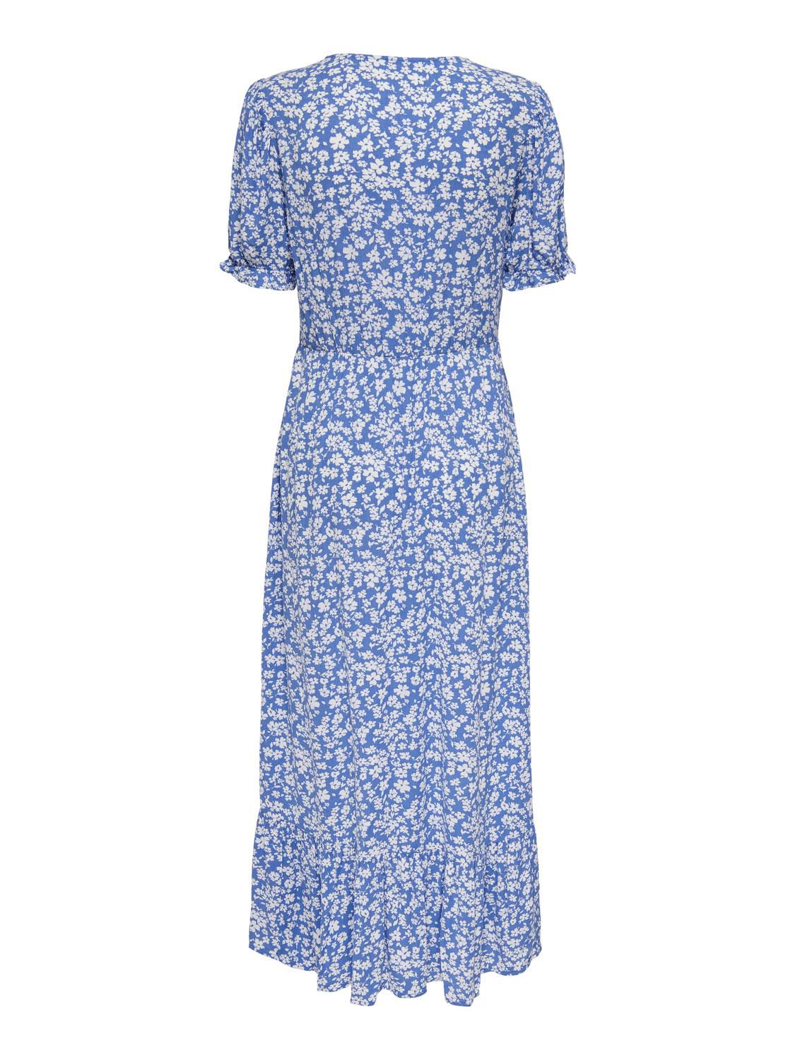Onlchianti S/s Long Dress Wvn Noos Blå