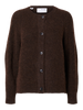 SLFLULU LS KNIT SHORT CARDIGAN NOOS Coffee Bean