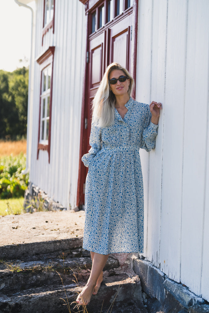 Rausastrid Midi Dress Aop Blå