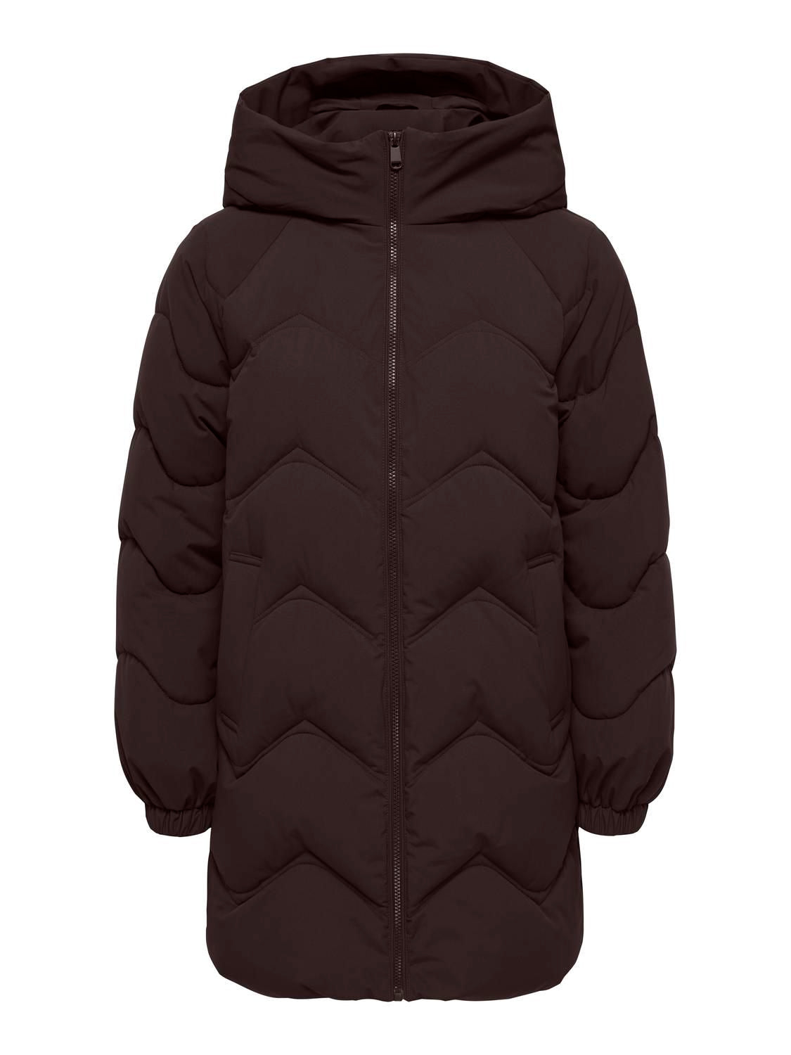 Jdypower Long Hood Puffer Otw Hab Brun