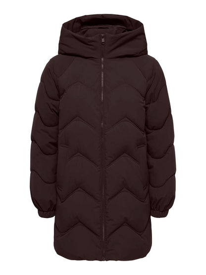 Jdypower Long Hood Puffer Otw Hab Brun