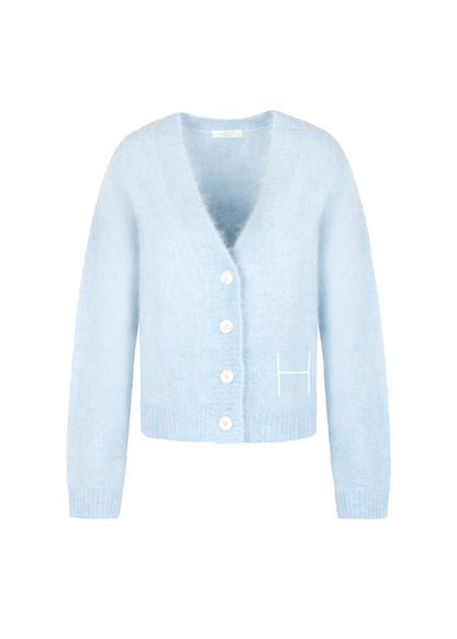 Pernille Short Cardigan Blå