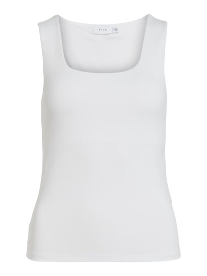 VIKENZA U-NECK S/L TANK TOP Hvit