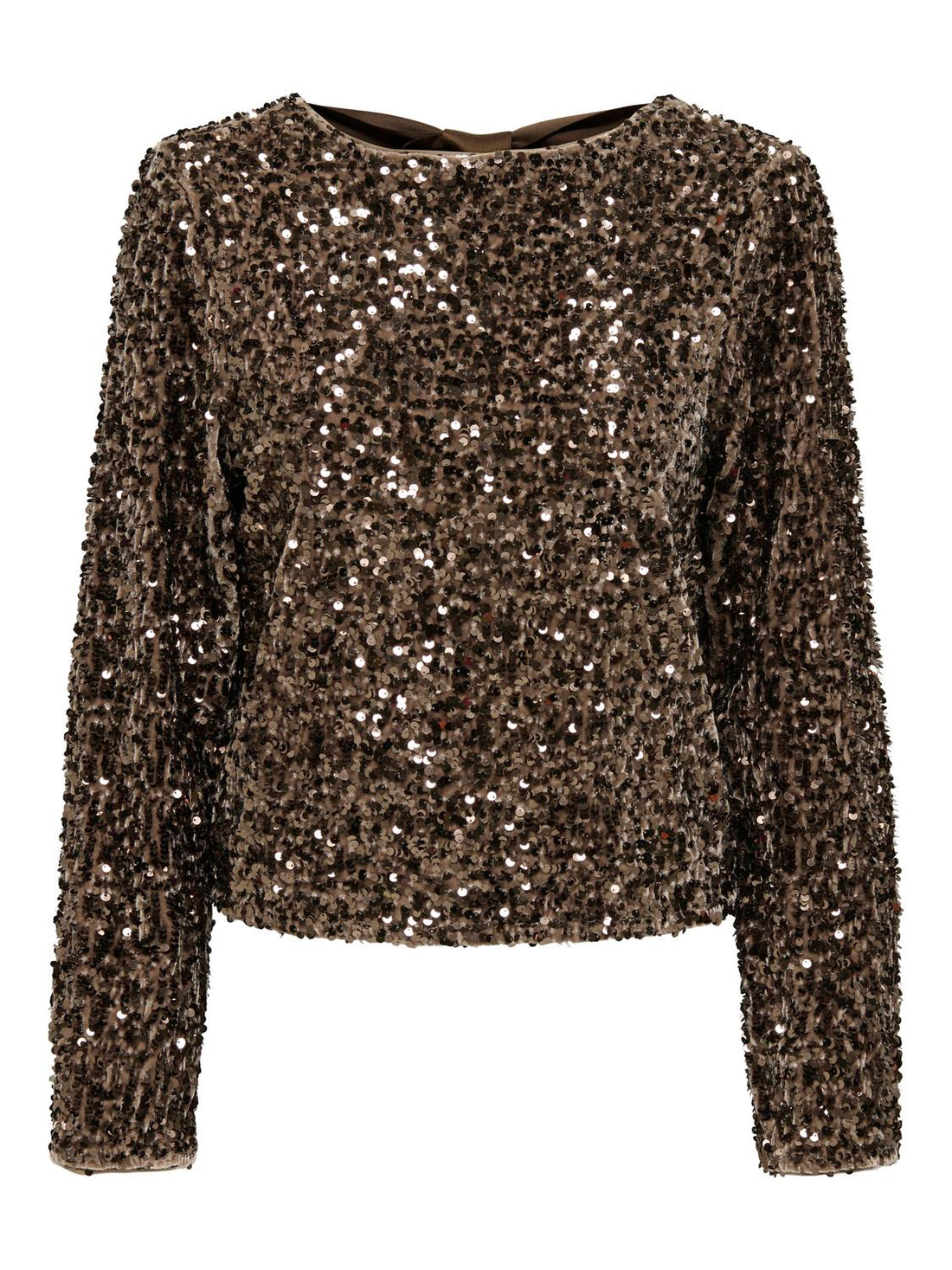 Onlconfidence L/s Sequin Bow Top Jrs Mellombrun