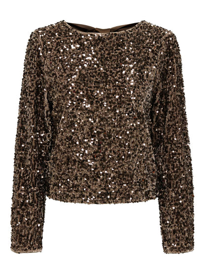 Onlconfidence L/s Sequin Bow Top Jrs Mellombrun