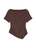 Vmmille Ss Boatneck Short Top Jrs Ex Sb6 Mørkerød