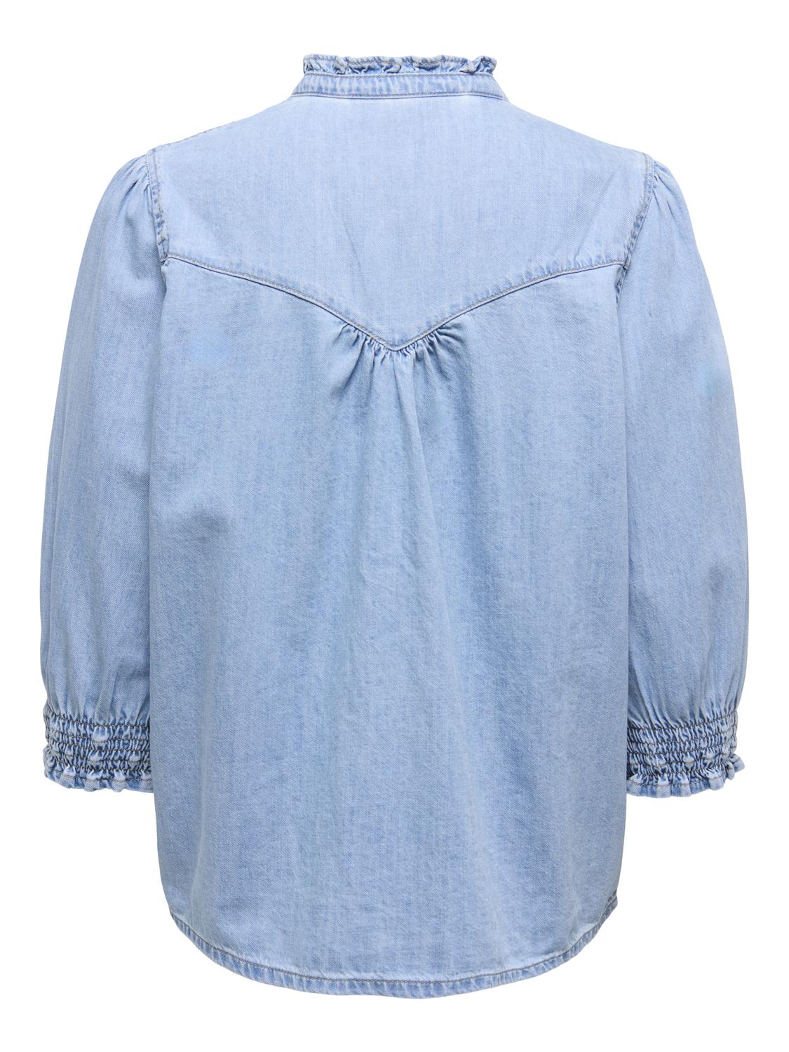 Onlraya 3/4 Shirt Dnm Akm Noos Blå