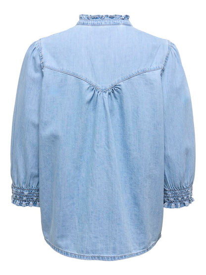 Onlraya 3/4 Shirt Dnm Akm Noos Blå