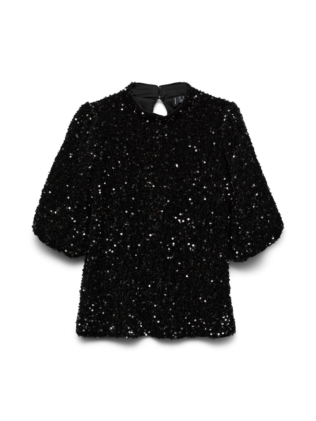 Vmbella 2/4 Highneck Sq Top Jrs Sort