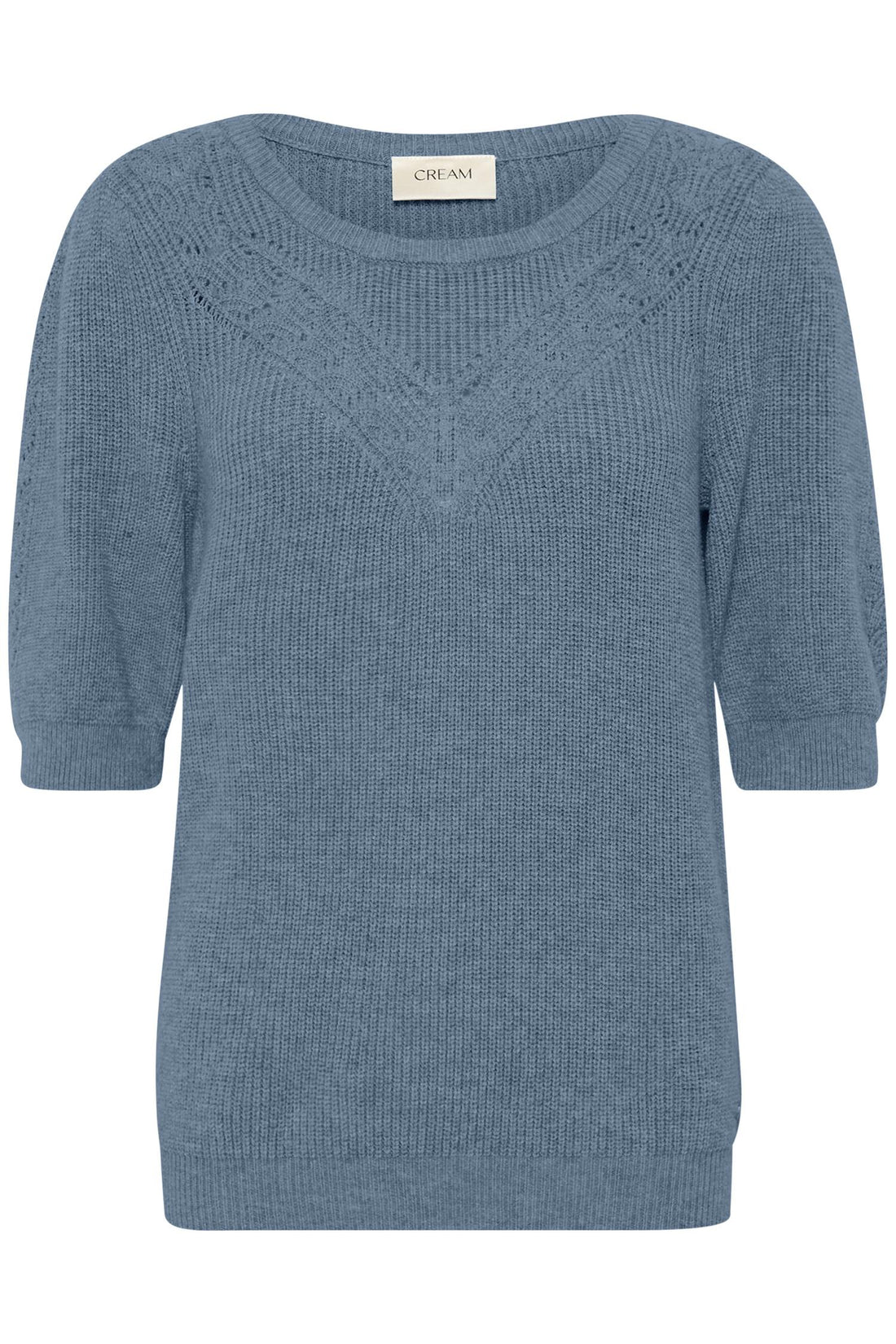 Crdela Short Sleeve Pullover Blue Heaven Melange