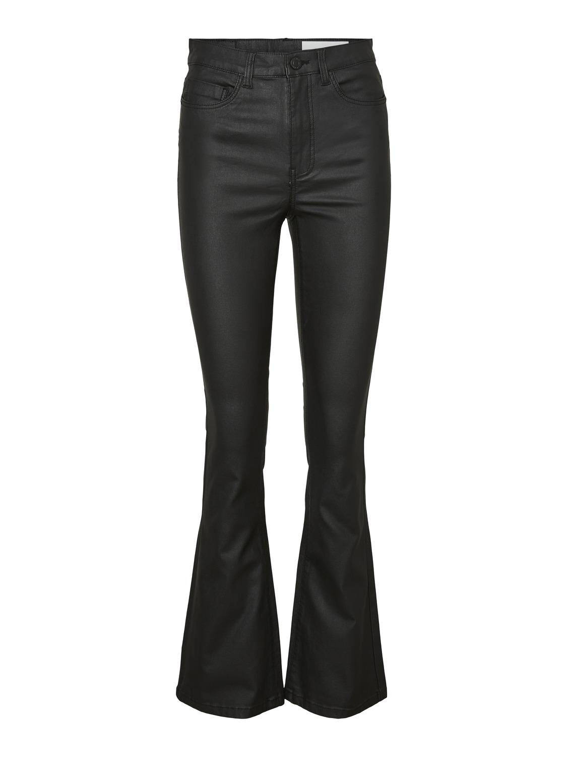 NMSALLIE HW FLARE COATED PANTS NOOS