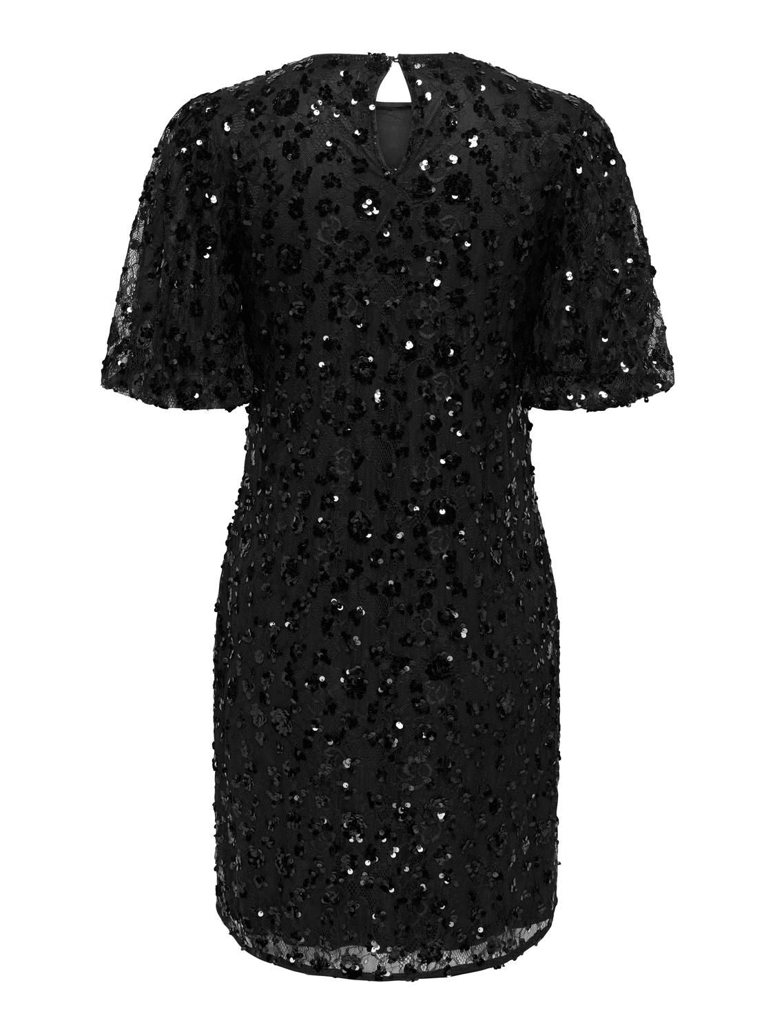 Onlcely S/s Sequins Short Dress Wvn Sort