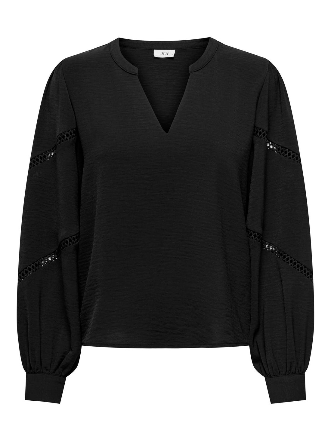 JDYLION LIFE L/S V-NECK VOLUME TOP WVN Black