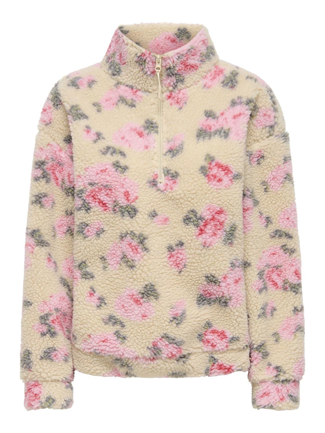 Onlnew Janne L/s Half Zip Box Swt Grå