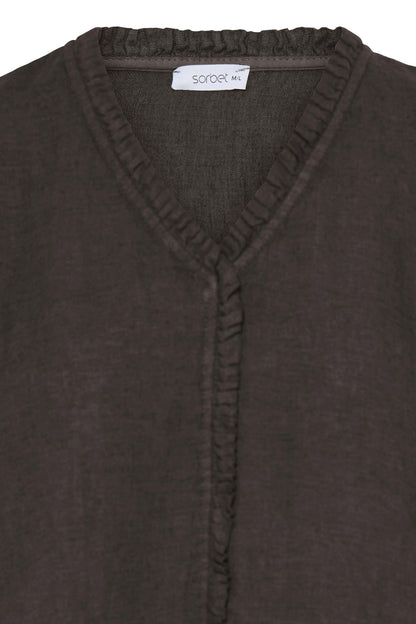 Sbfontanelle Ss Flounce Blouse Brun