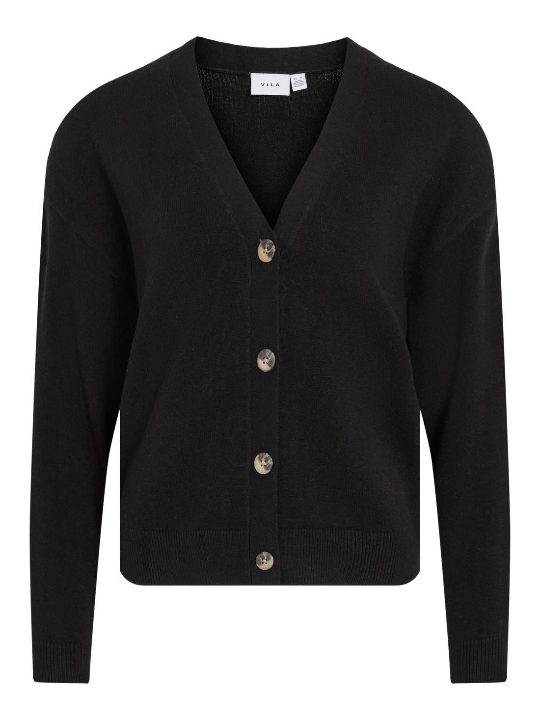 Viril V-Neck Knit Cardigan - Noos Sort