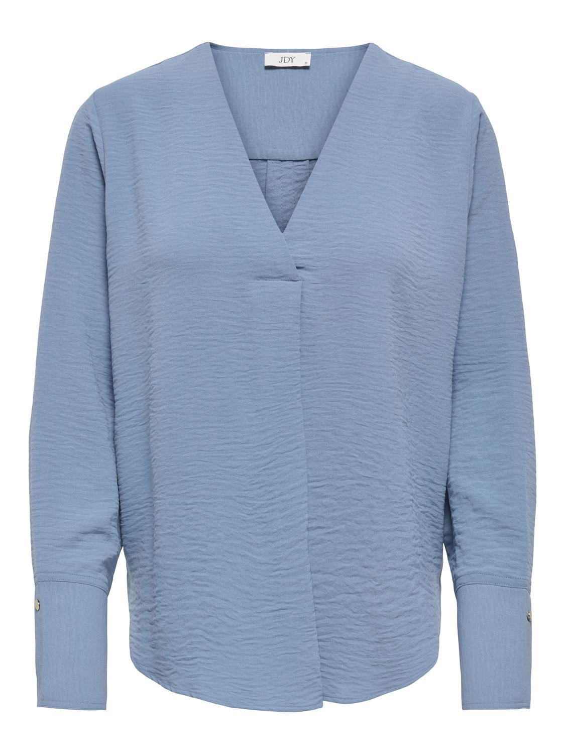 Jdylion L/s V-Neck Top Wvn Turkis