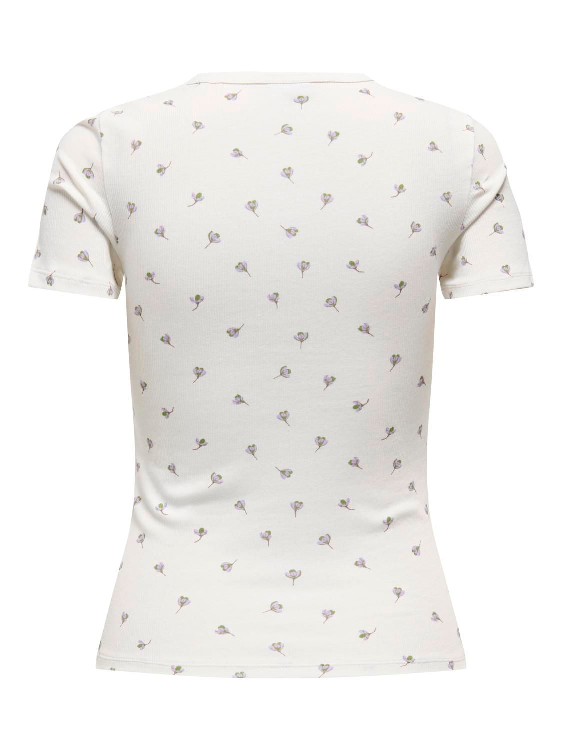 Jdylucky S/s O Neck Top Jrs Noos Hvit