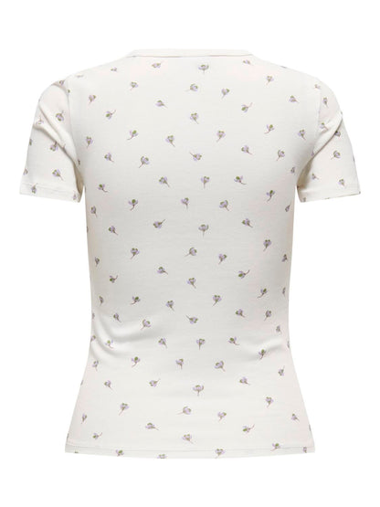 Jdylucky S/s O Neck Top Jrs Noos Hvit
