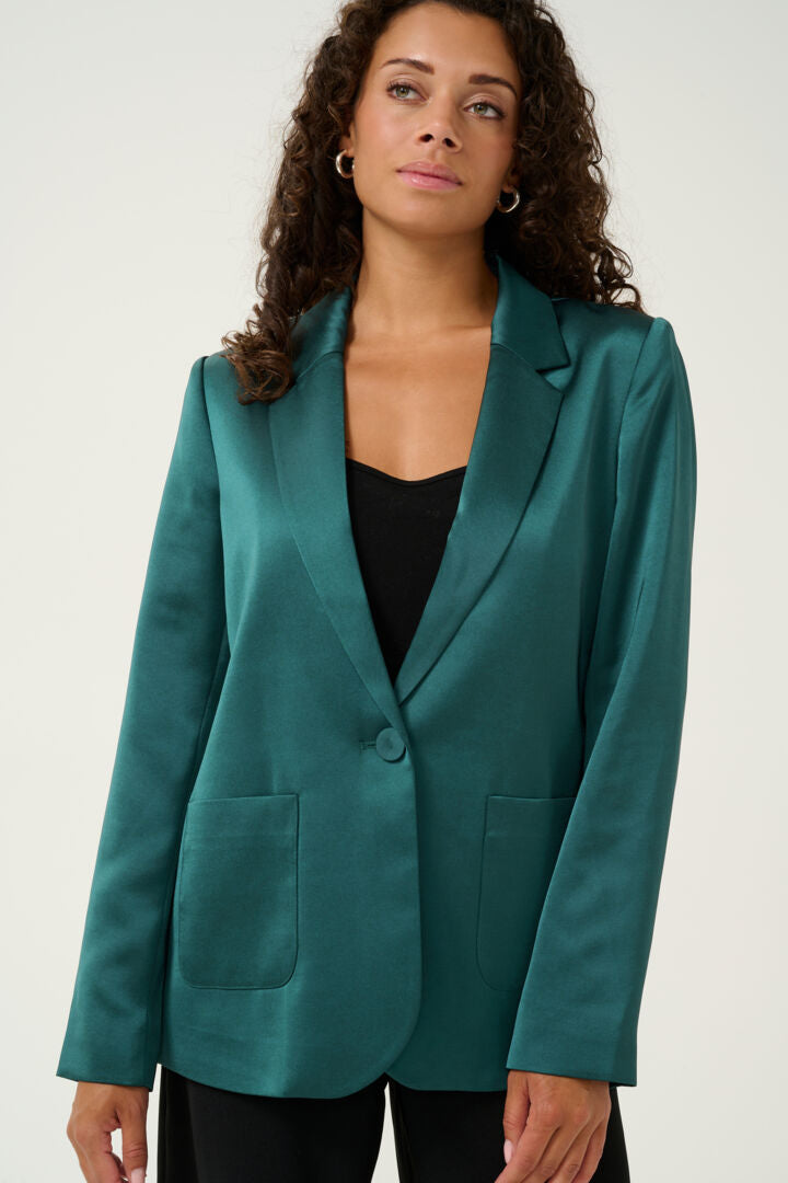 CRCOCAMIA LS SATEEN BLAZER Petroleum