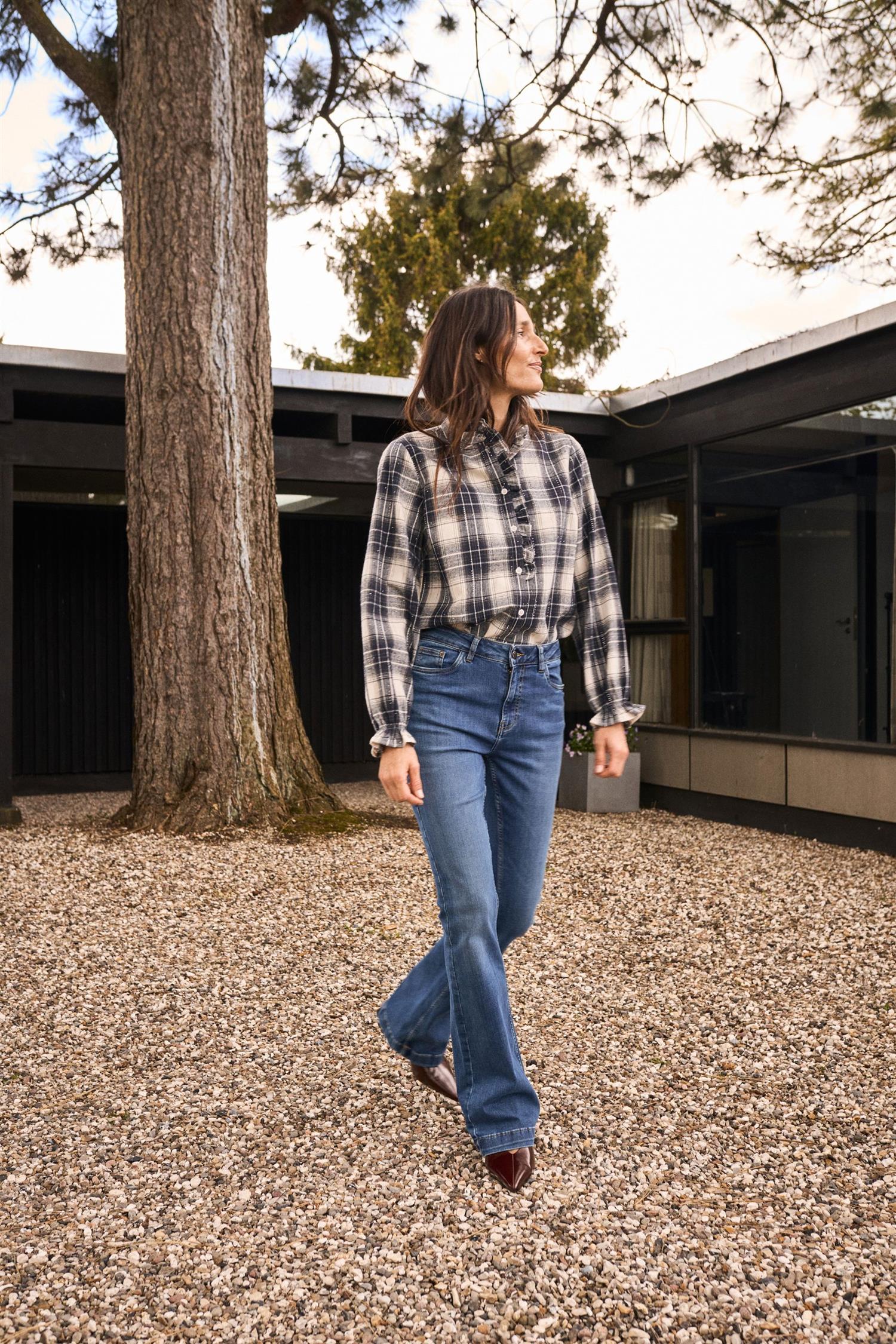 Pzkamma Ls Frill Shirt Flerfarget