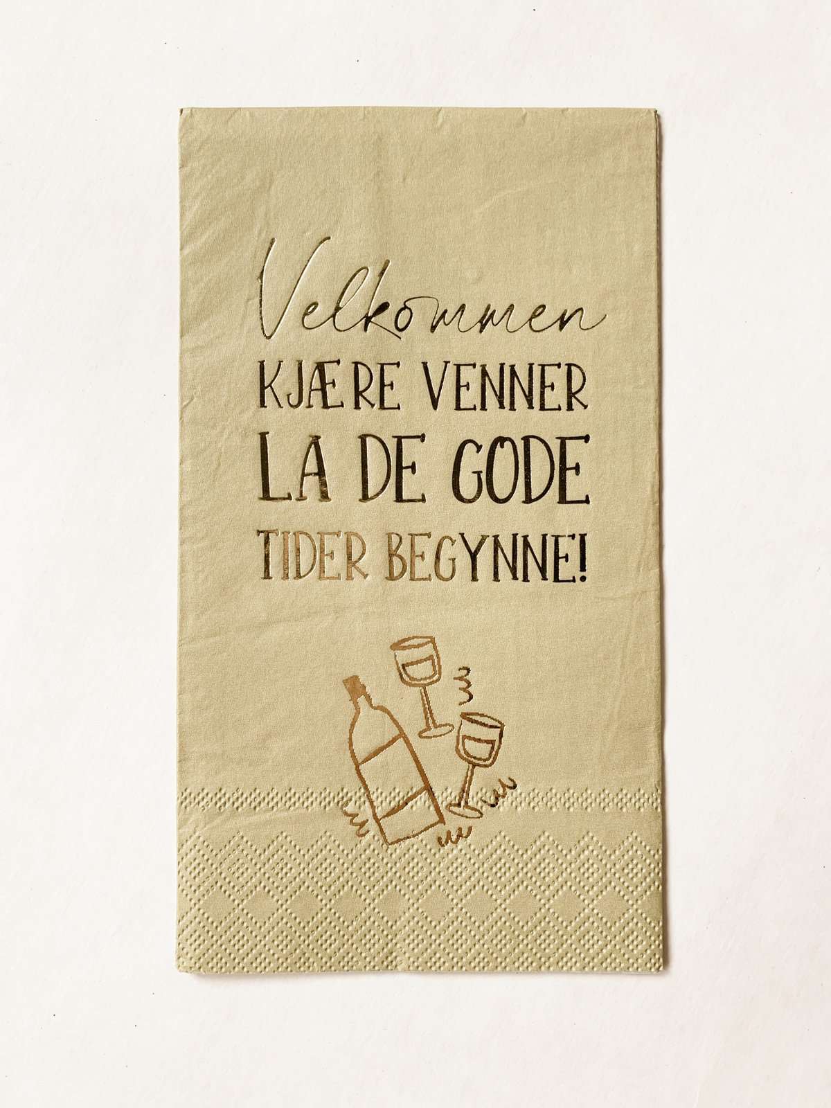 SERVIETT «velkommen kjære venner»