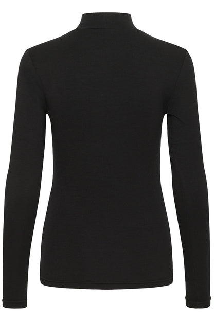 Kaiben Roll Neck T-Shirt Black Deep