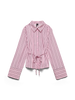 Vmsiena Ls Tie Shirt Wvn Exp Lyserosa