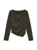 Vmmille Ls Boatneck Short Top Jrs Noos Grønn