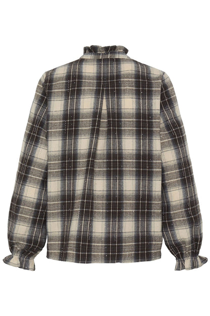 Pzkamma Ls Frill Shirt Beige