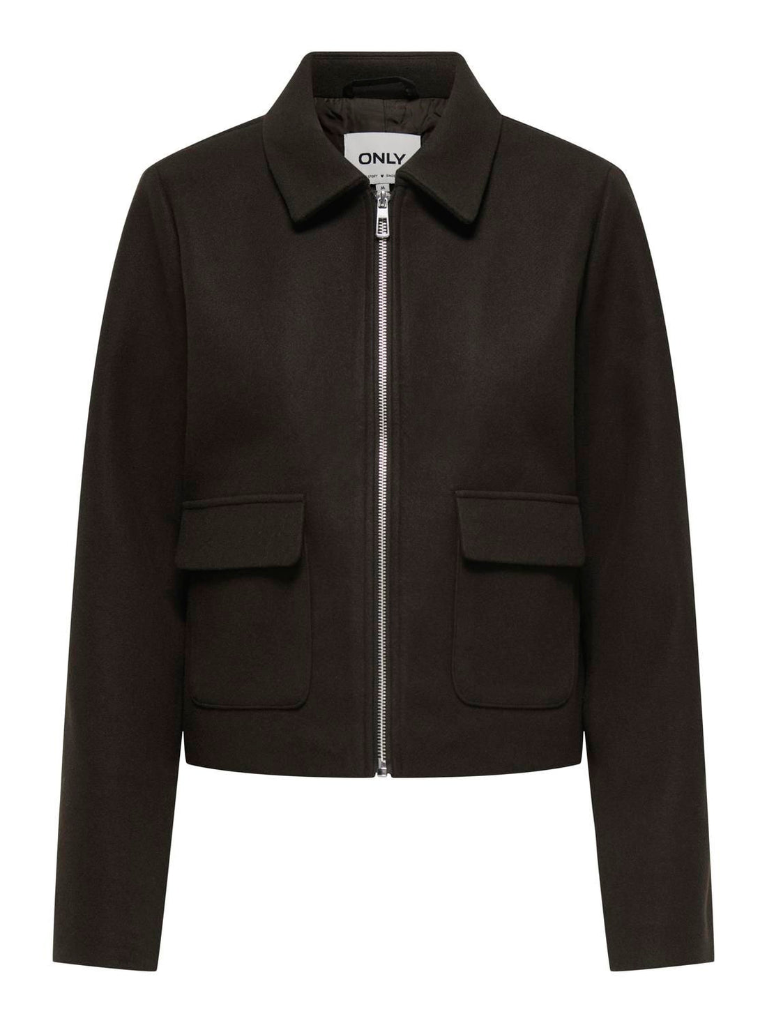 Onlvela Zip Short Jacket Otw Noos Brun