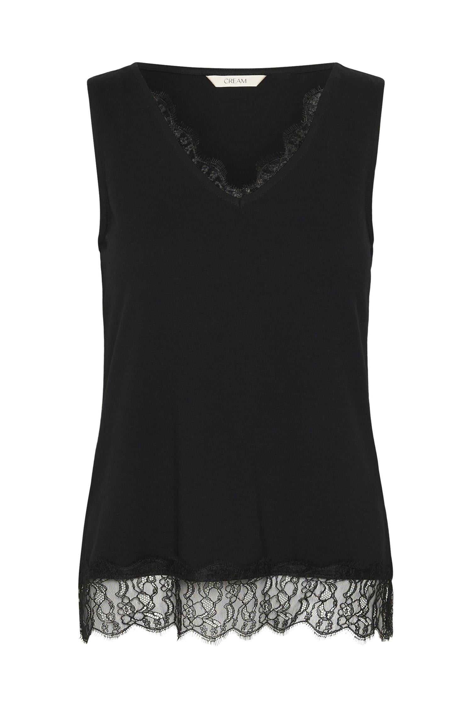 Cralvaia Jersey Lace Top Sort