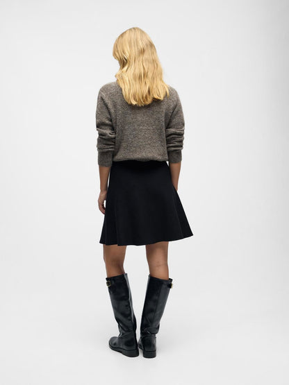 Objreynard Hw Short Knit Skirt Noos Sort