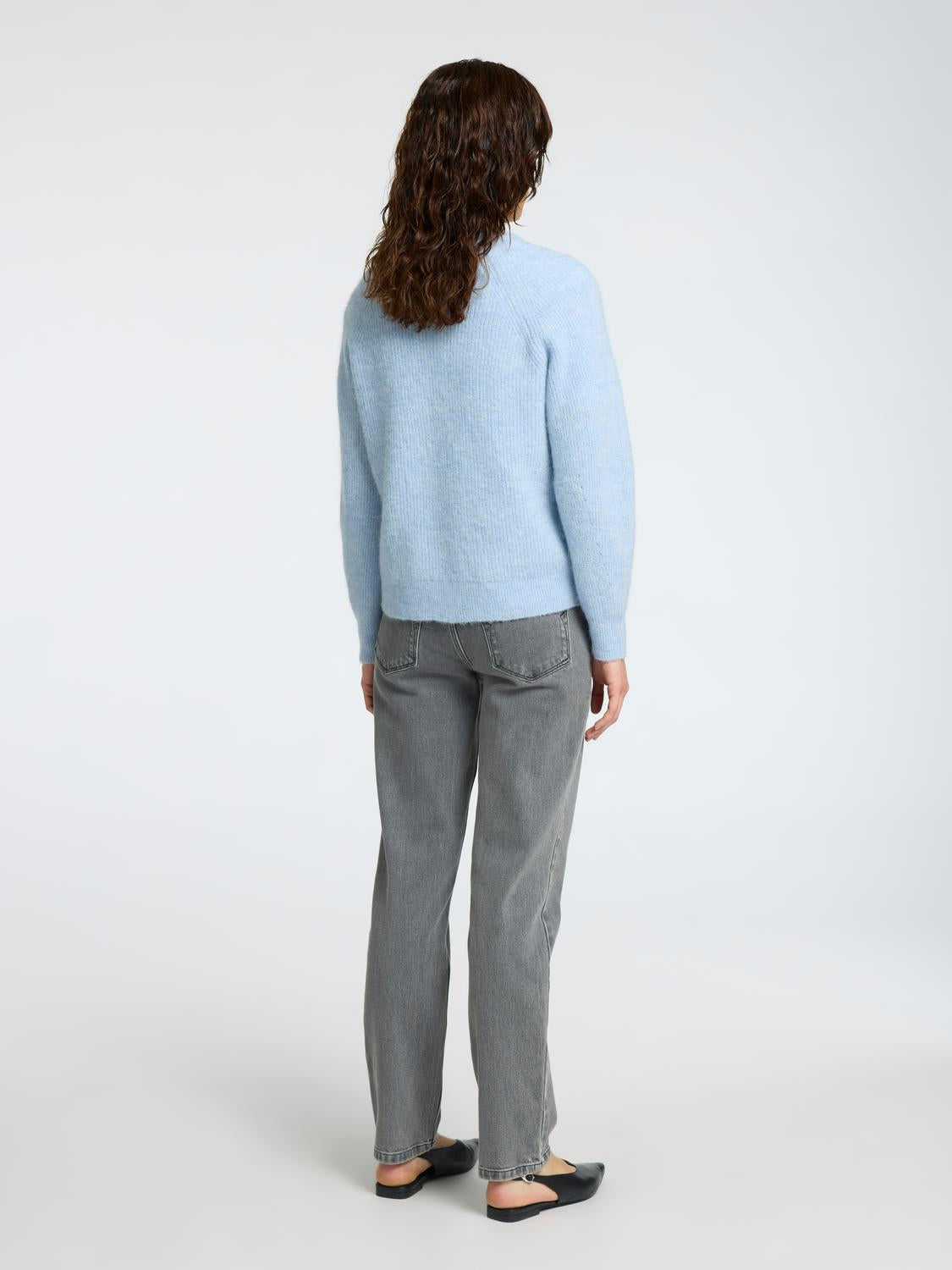 SLFLULU LS KNIT SHORT CARDIGAN NOOS Cashmere Blue