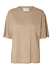 SLFVILJA LINEN SS TEE Beige