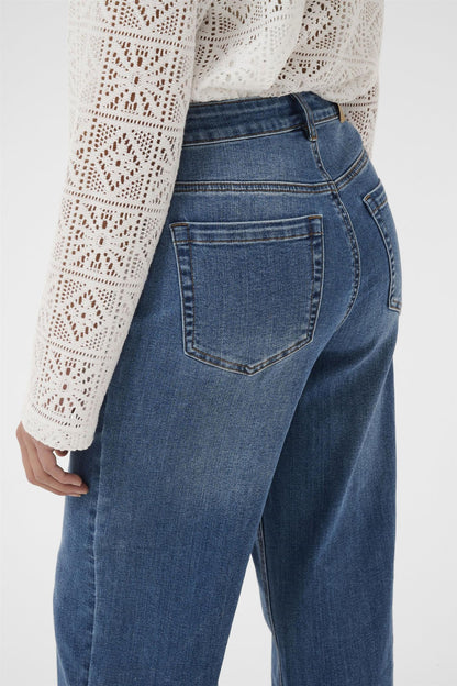 Kabrook Cropped Hw Jeans Blå